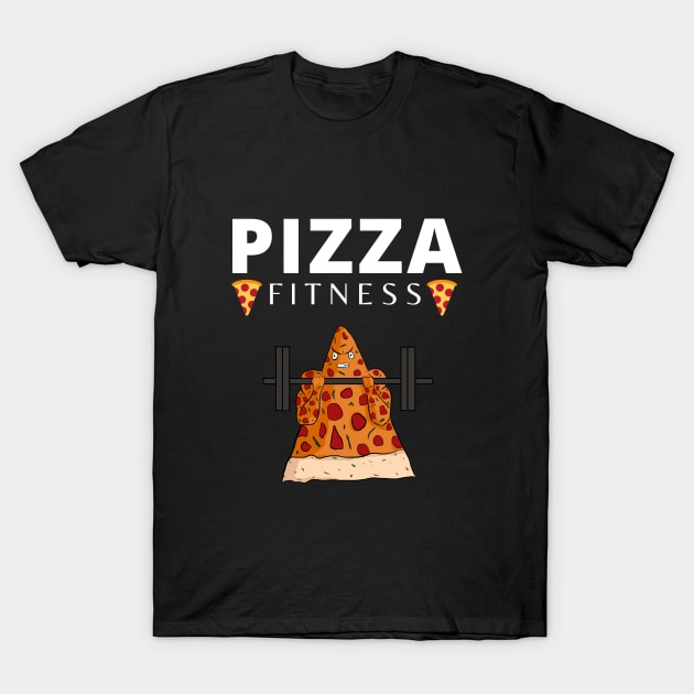 Pizza fitness illustration T-Shirt by cypryanus